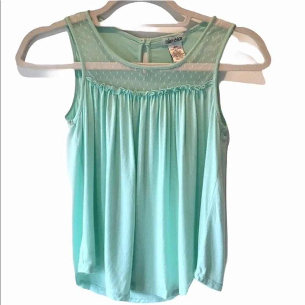 Nordstrom Mia Chica Kids Tank Top Mint Green Size 14